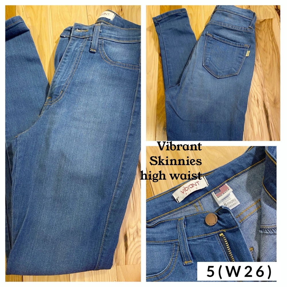 Vibrant High Waste Skinny Jeans